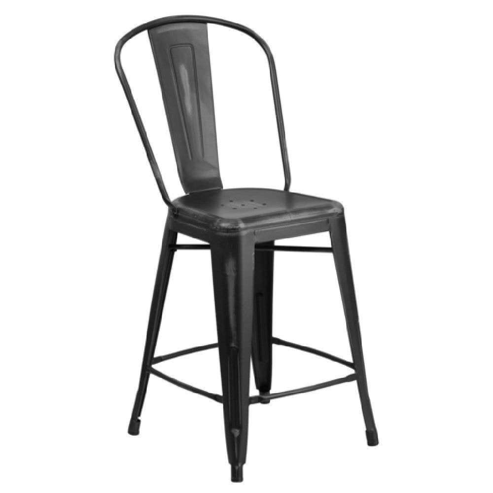 Flash Furniture ET-3534-24-BK-GG - Bar Stool, 500 Lb. Weight Capacity, Counter Height