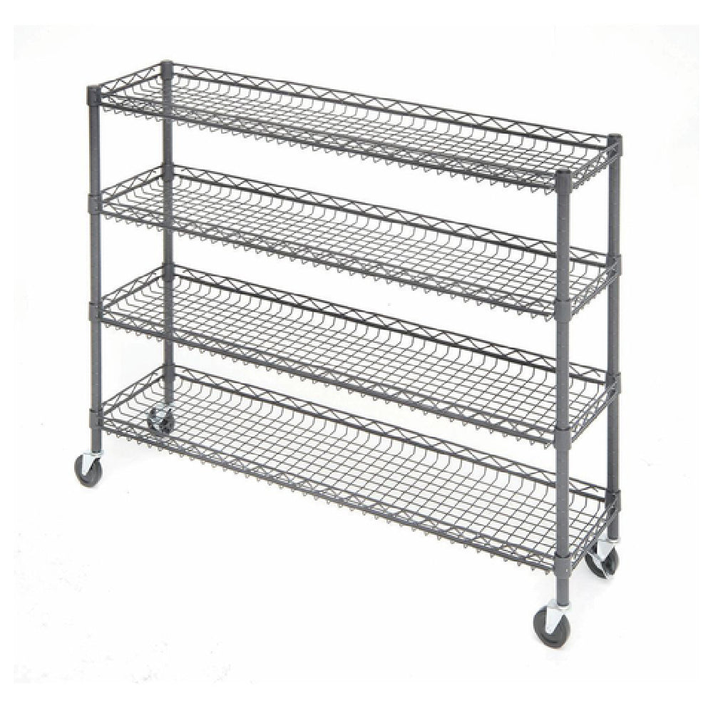 Hubert 68467 - Impulse Cart, 4-tier, 48" X 12" X 34"H