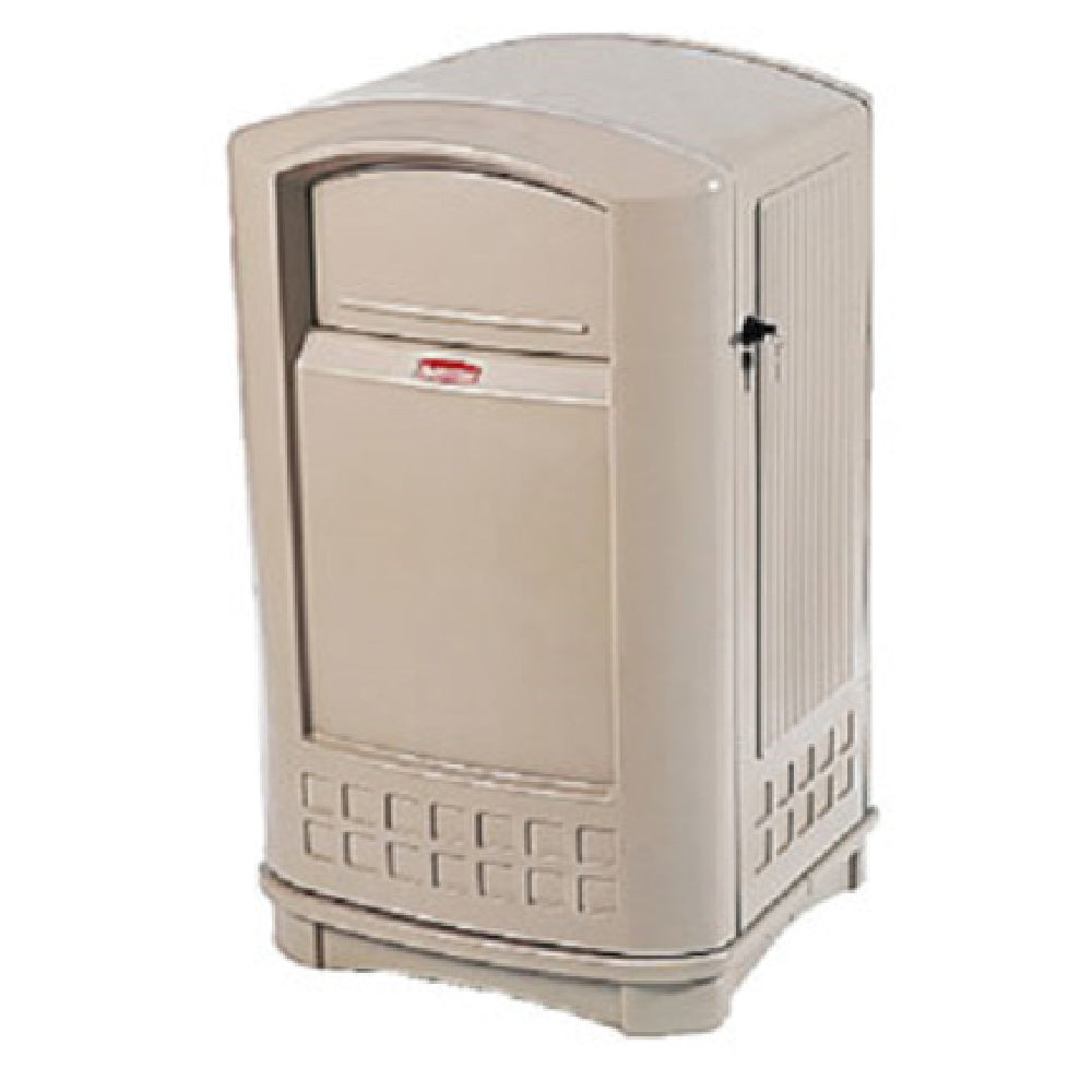Rubbermaid FG396400BEIG - Plaza™ Container, 50 Gallon, 24-3/4"W X 25-1/4"D X 42-1/8"H