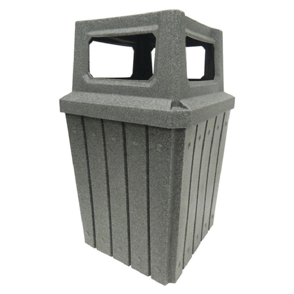 Hubert 87086 - Trash Receptacle, 52 Gallon, 23-1/2" X 23-1/2" X 29"H