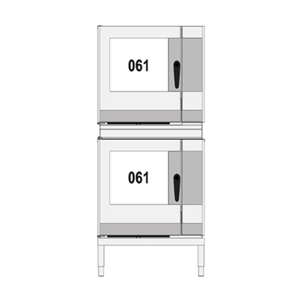 Lainox KCBE061 Stacking Kit 67.7" H Gas Or Electric Compact 6 X 12" X 20" (1/1 GN) Combi Oven On Top
