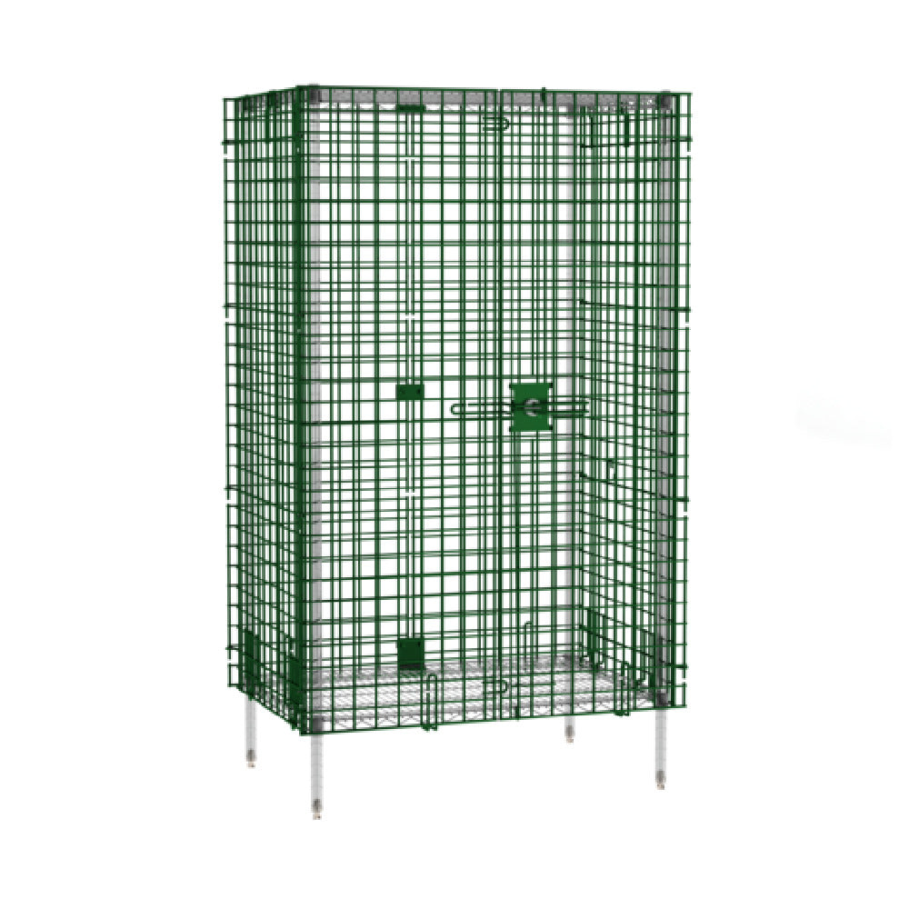 OlympicJSEC53K-CTN Security Cage Enclosure Kit For 24" X 36" Shelving Chromate With Olympic Green-Guard™ Epoxy Finish (shelves Posts Are Required & Sold Separately)