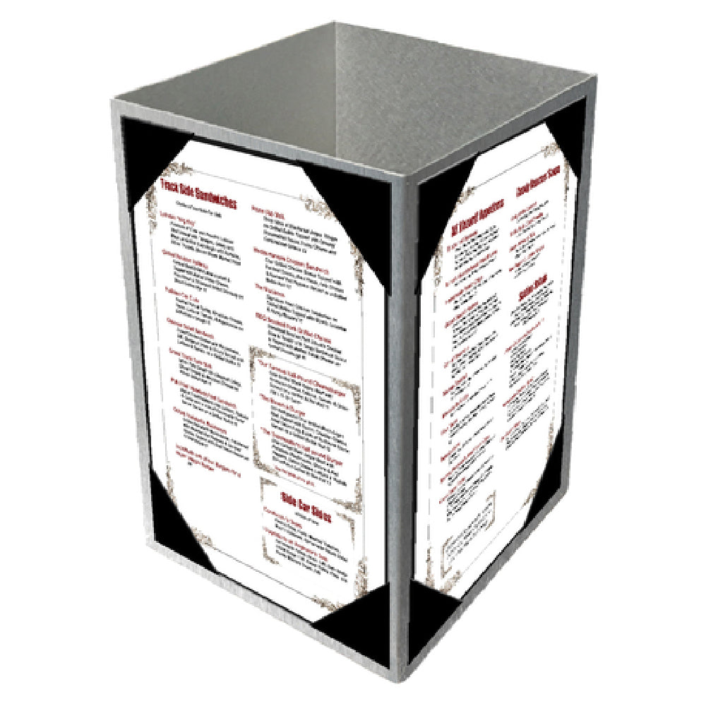 Menu Solutions ATT4PX-E Table Tent Holds 5-1/2" X 8-1/2" Inserts Quad Panel