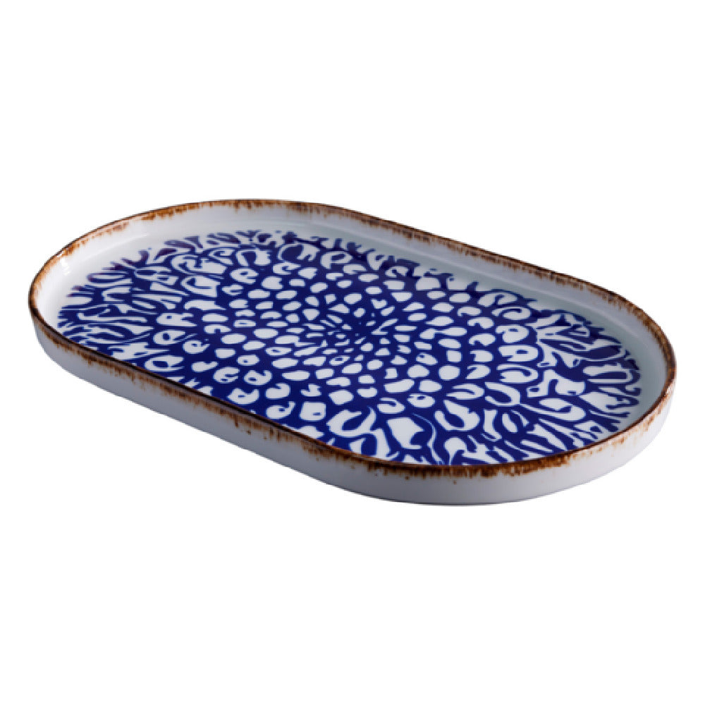 GET Enterprises PA134I997706 Rustic Tray 13.9" X 8.5" Indigo