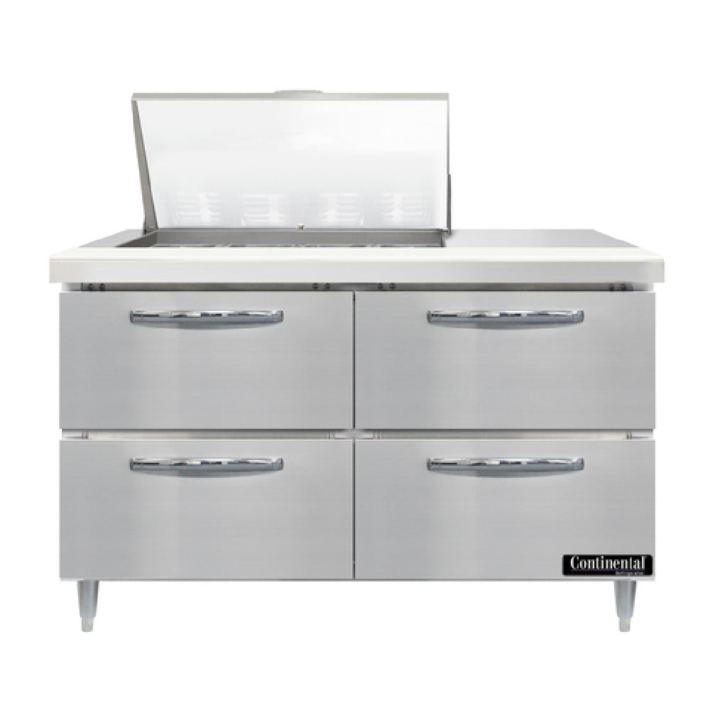 Continental Refrigerator D48N12M-D Designer Line Mighty Top Sandwich Unit 48"W