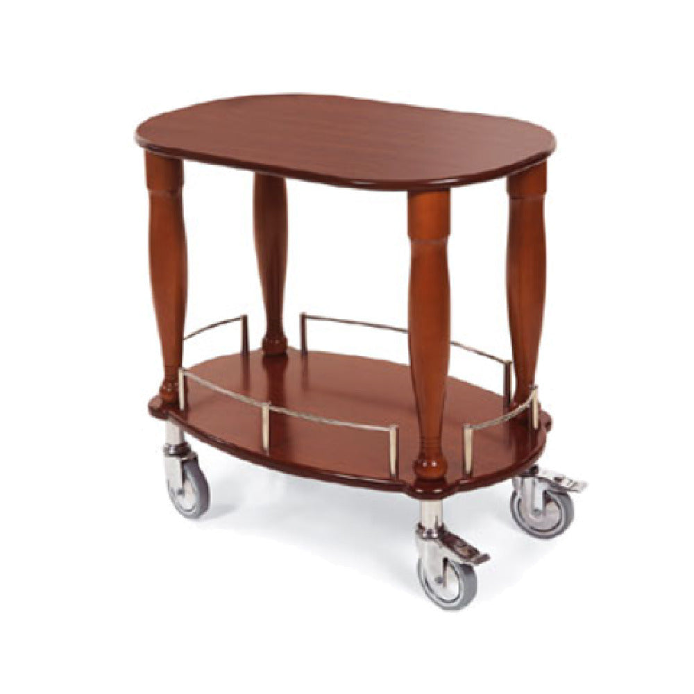 Geneva 70030 Gueridon Cart-Bordeaux 35-1/2"W X 17-3/4"D X 29"H Oval Shaped Top
