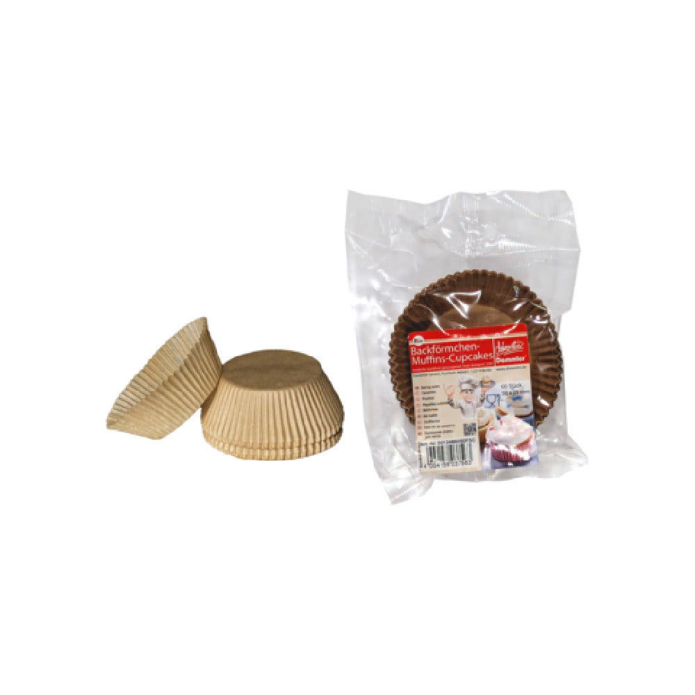PacknWood 8NPD50FSC - Nature's Party: "Nature" Baking Cases, 0.98"W X 1.97"D, Kraft Brown (Per Case = 600 Each)