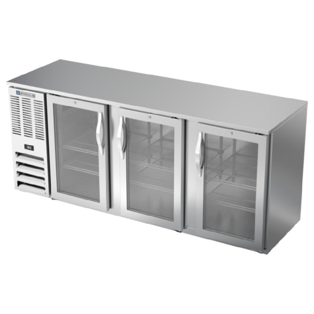 Beverage Air BBN78HC-FG-S - Refrigerated Food Rated Back Bar Storage Cabinet, Three-section