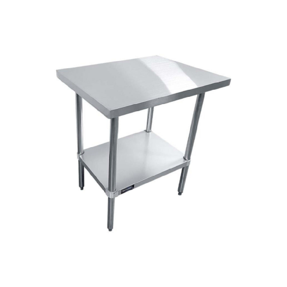 Sapphire Manufacturing SMTE-2424G Worktable 24"W X 24"D X 35"H 18/430 Stainless Steel Flat Top