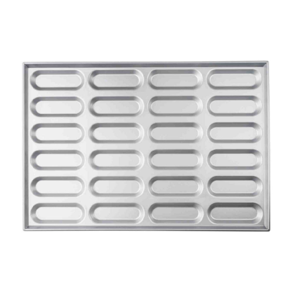 TableCraft Products 13528 - Hot Dog Bun Pan, 29-3/4"W X 20-1/2"D X 1-1/4"H, 24 Molds (4 Rows Of 6)