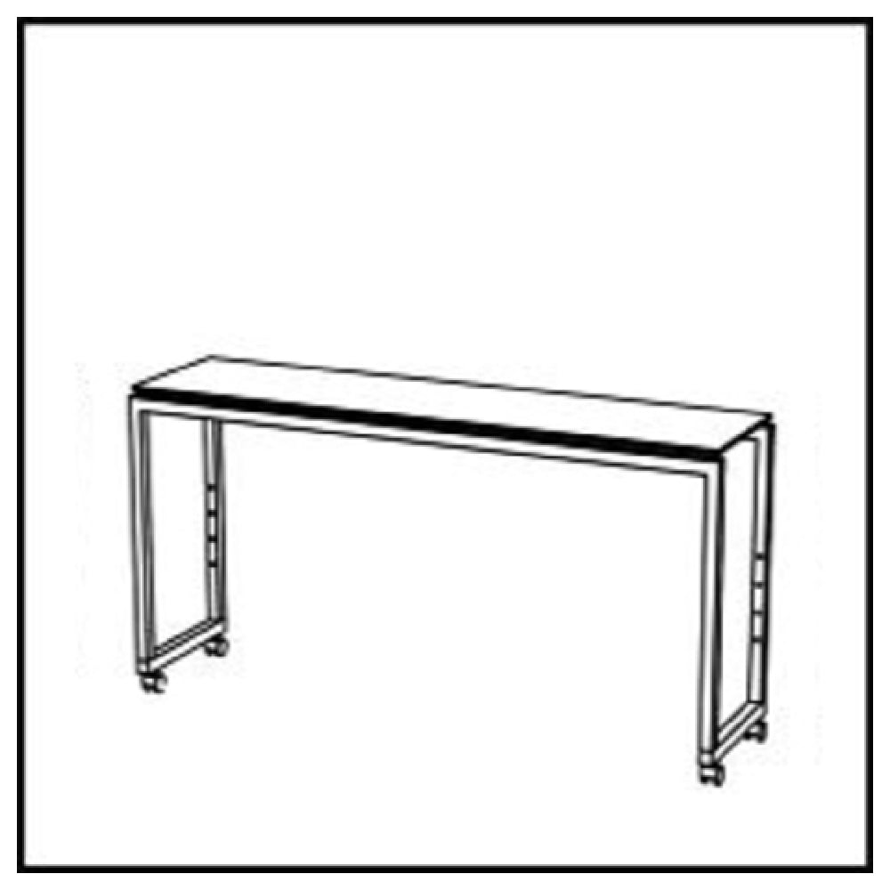 Bauscher Hepp VE-51017 - Venta® Buffet Table, Stage 50 S 164, On Castors With Integrated Height Adjustment