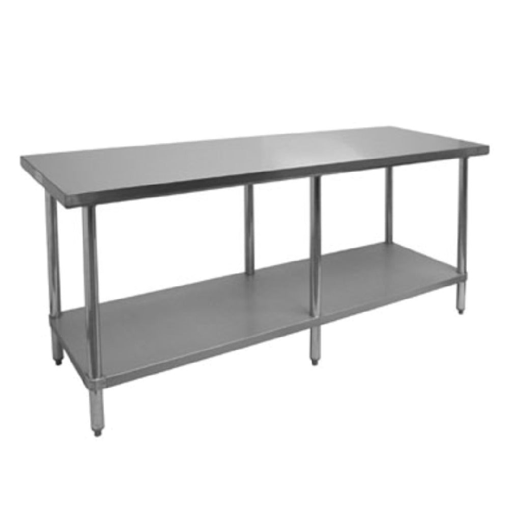 GSW USA WT-P3072 Premium Work Table 72"W X 30"D X 35"H 16/201 Stainless Steel Top