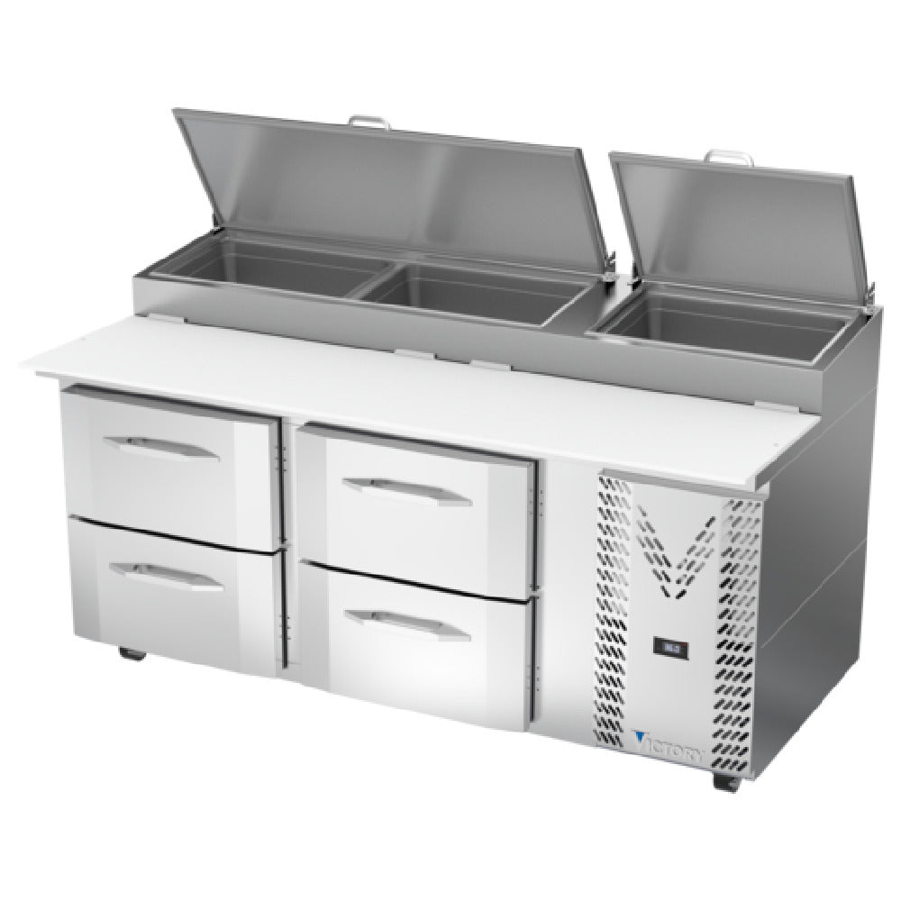 Victory VPPD72HC-4 - Pizza Prep Table, Powered By V-Core™, Two-section