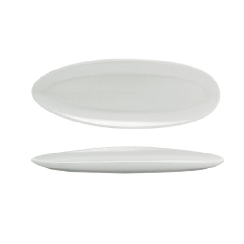 FOH DSU008WHP23 Tides™ Slim Plate 11-1/2" X 5" Oval