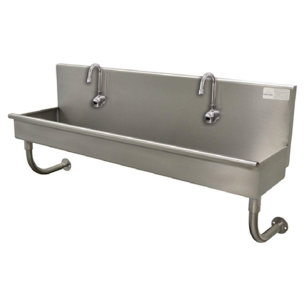 Advance Tabco 19-18-48EFADA Multiwash Hand Sink Wall Mounted With (2) Electronic Faucets