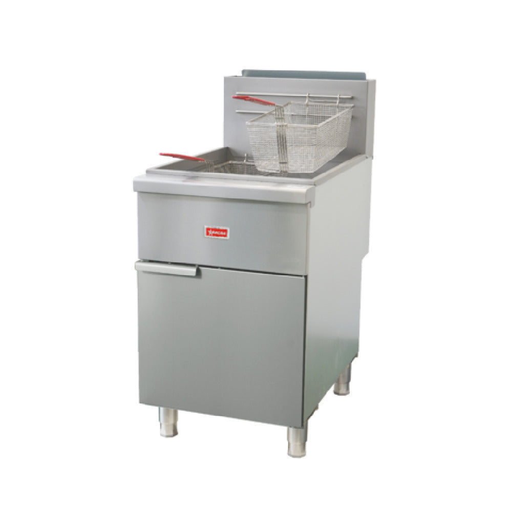 Omcan 48308 (CE-CN-F4D-NG) Fryer Natural Gas Floor Model