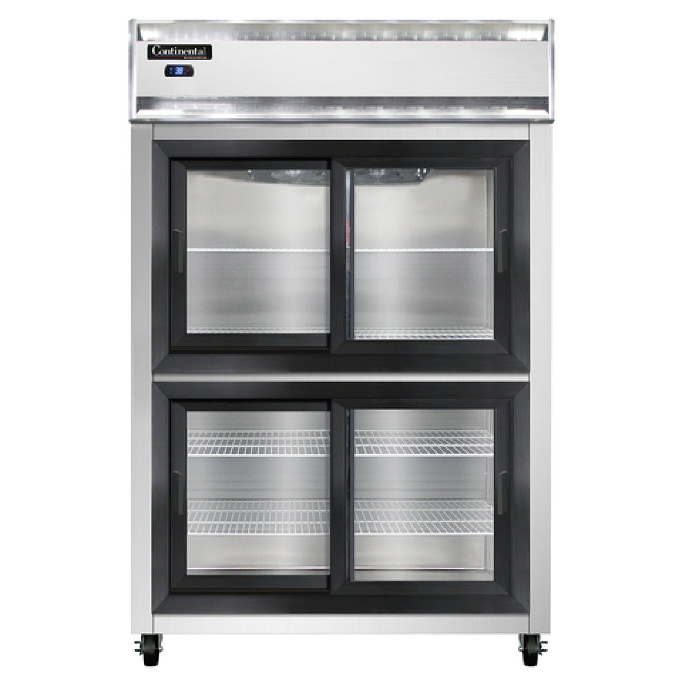 Continental Refrigerator 2RSNSGDHD Refrigerator Reach-in Display Two-section