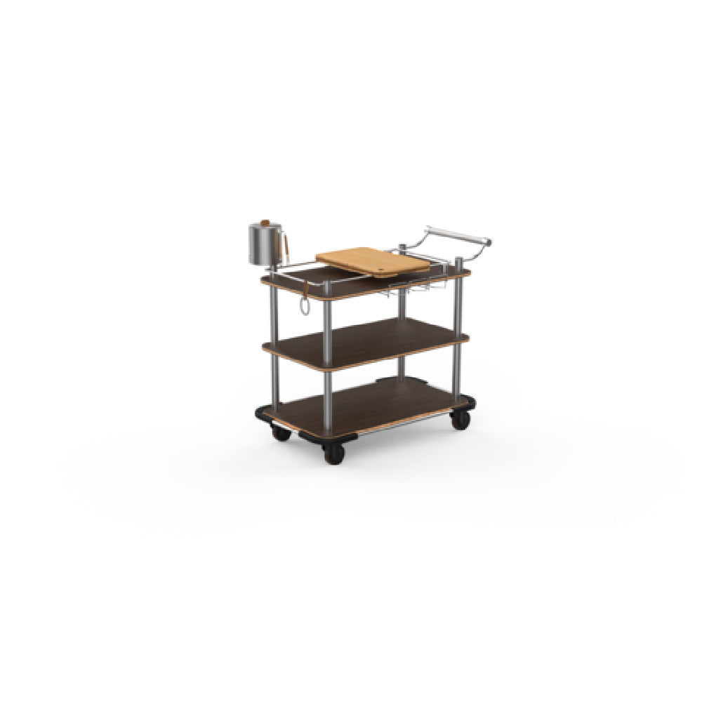 Steelite MGCRNX19WSXX Mogogo Buffet Solutions Roll'n Mixology Service Cart 41-1/2" X 21" X 40-1/2"H