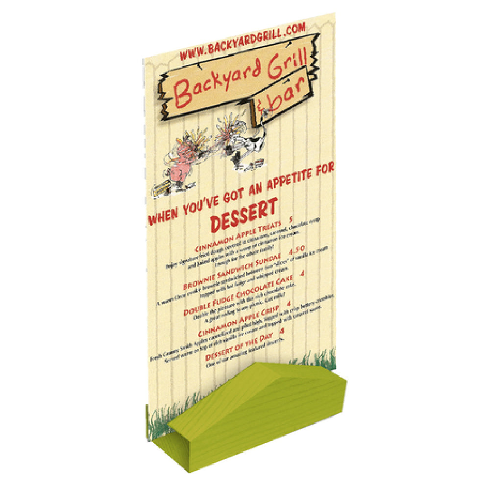 Menu Solutions WDBLOCK-ANG Wood Block 4"W X 1-1/4"D X 1-1/2"H Rectangular Footprint