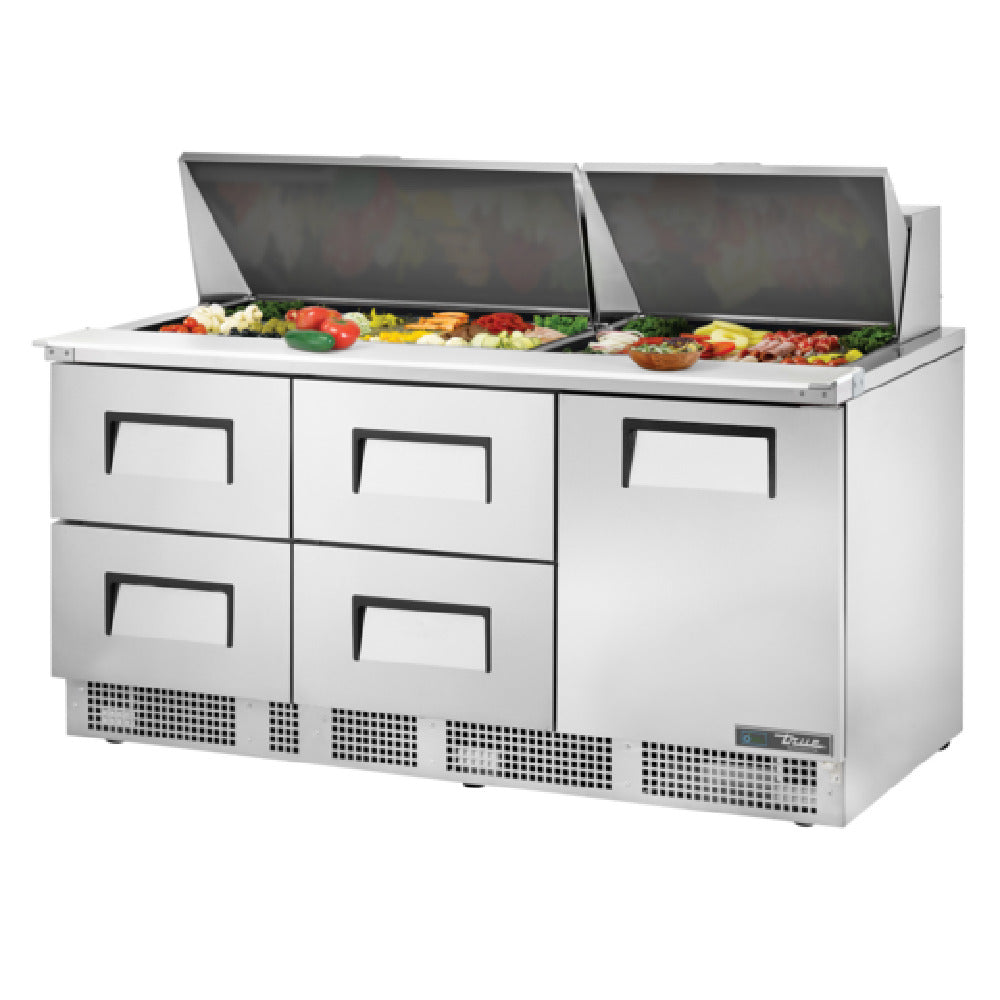 True Mfg. - General Foodservice TFP-72-30M-D-4_LH - Sandwich/Salad Unit, Three-section