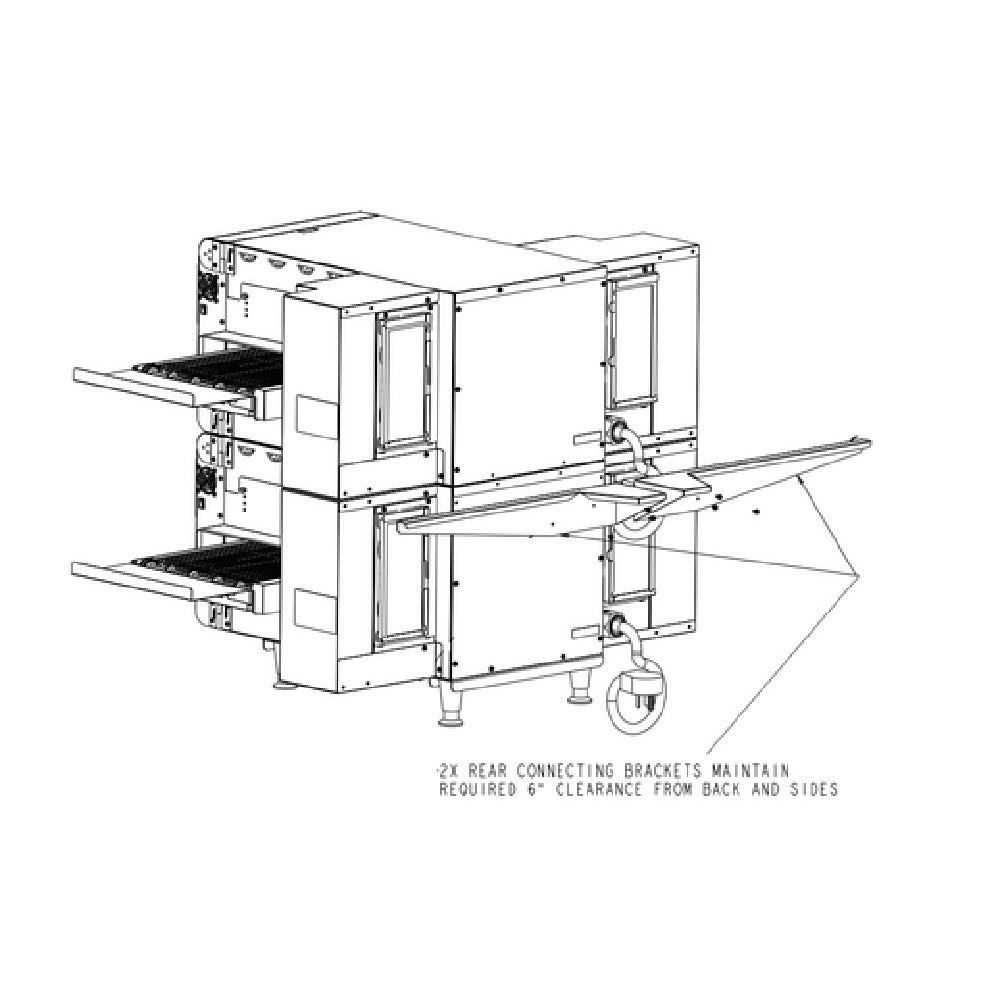 Ovention OVNTN-STK-10 - Stacking Kit For Any Combination Of (2) S1200 Or C1400