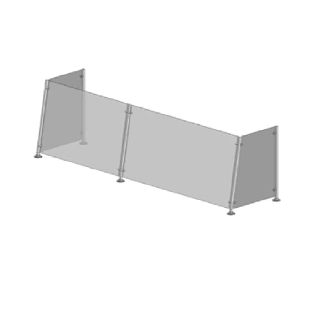 Premier Metal & Glass FM1S 1Guard™ Fixed Full-Service Sneeze Guard Single Sided Guard Without Top Shelf