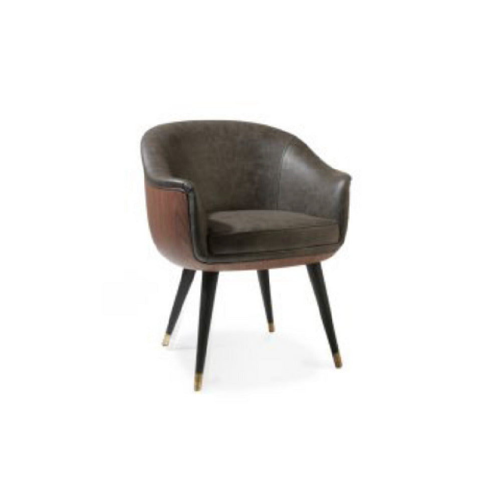 QA Group QACH-U164/1 Chair Upholstered Wood Frame And Outside Back