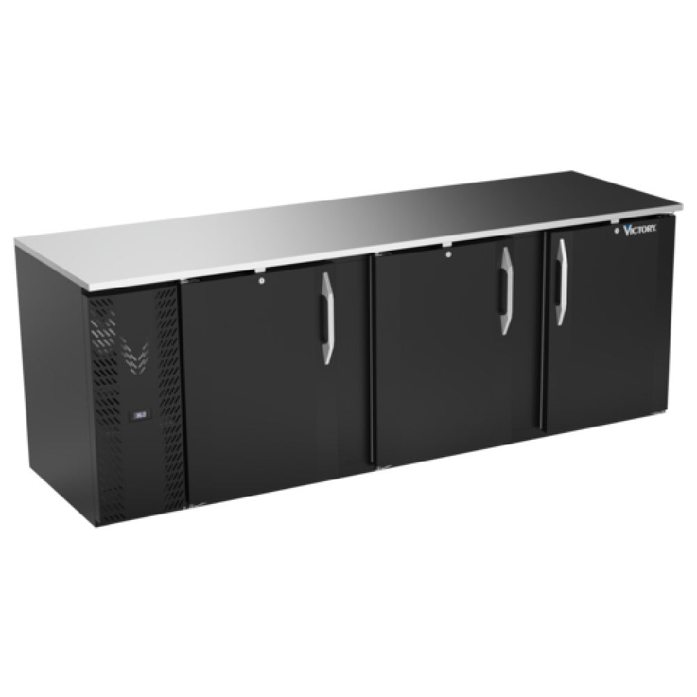 Victory VBB94HC-F-B - Back Bar Refrigerator, Food Rated, Three-section