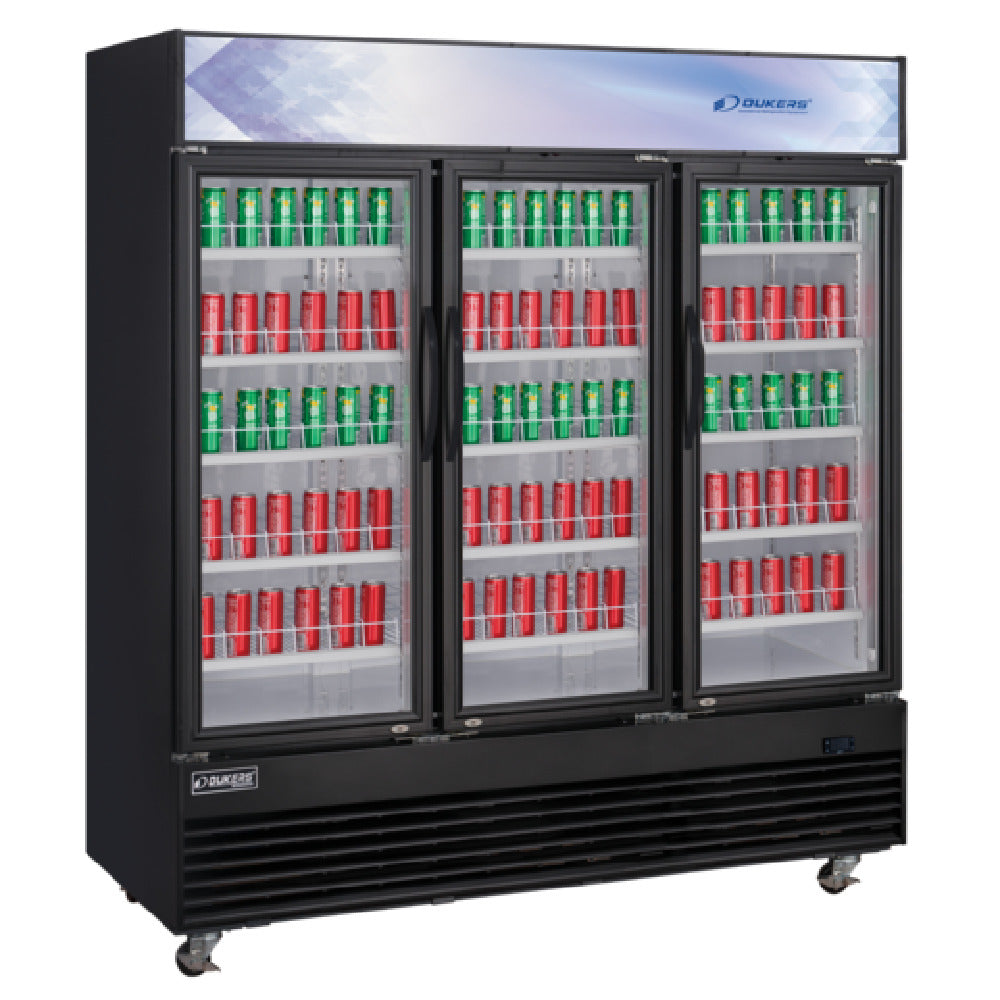 Dukers DSM-69R Refrigerated Merchandiser Reach-in Three-section