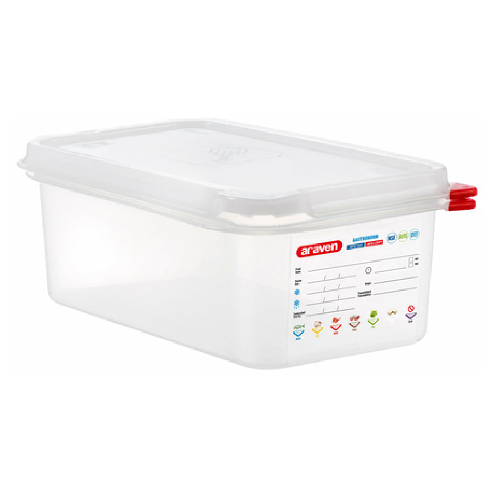 Carlisle 03027 Araven Food Storage Container 2.9 Qt. 10-7/16" X 6-3/8" X 4"