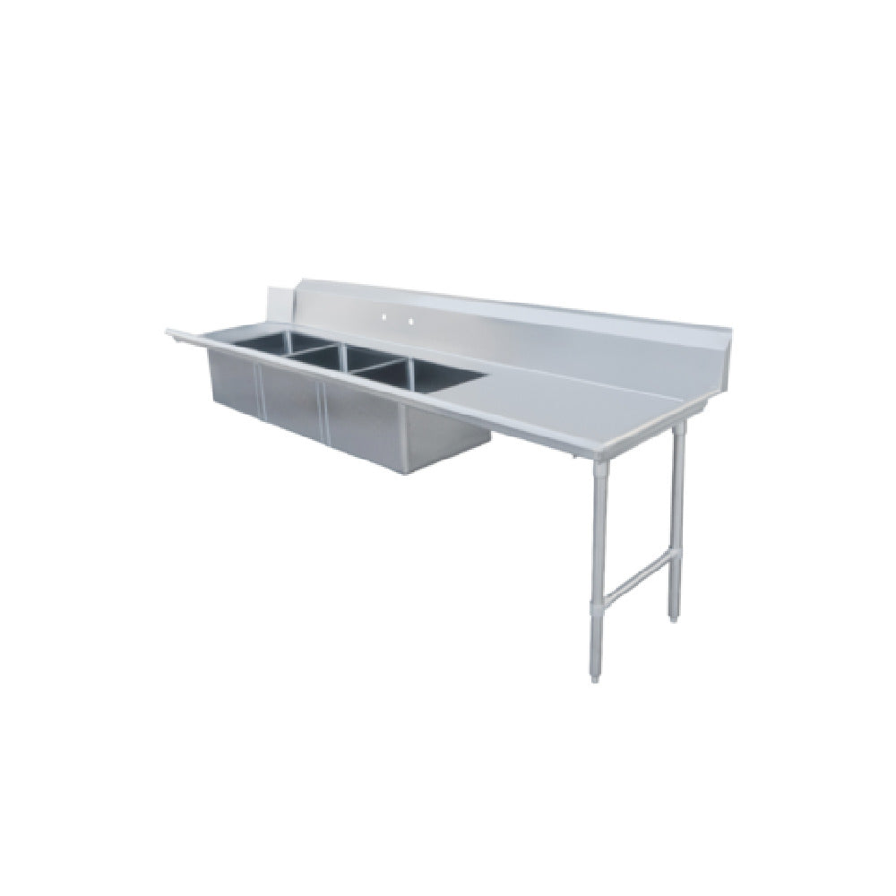 Omcan 48504 (48504) Soiled Dishtable Straight Design 120"W X 30"D X 44"H