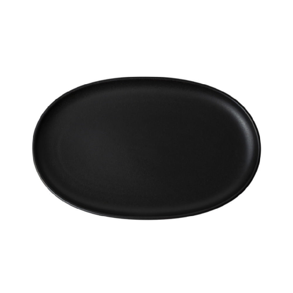 Steelite 6413MY034 Oval Plate 11.5"W X 7.25"D X 1"H Wabi Sabi Slate
