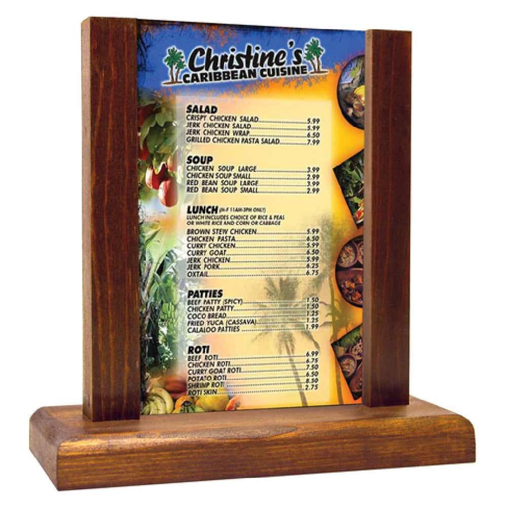 Menu Solutions WPFRO-B Table Tent Holds 5" X 7" Insert Picture Frame