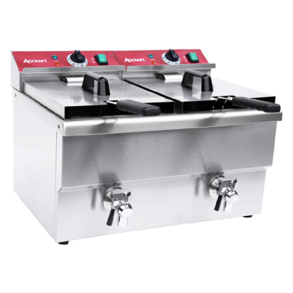 Admiral Craft DF12L2S - Double Deep Fryer, 16 Lb Capacity Per Tank, Electric
