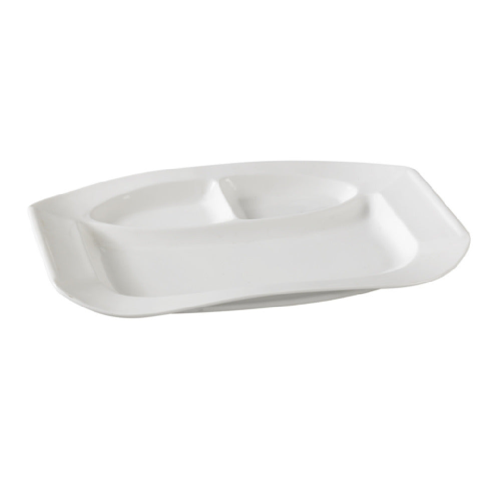 Yanco PS-2012 Piscataway Compartment Plate 12" X 8-1/2" Rectangular
