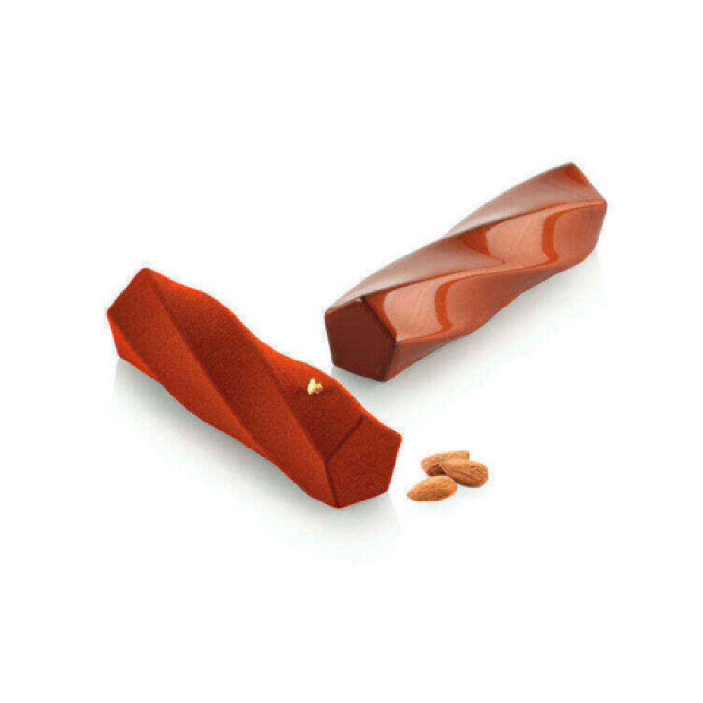 JB Prince MA460 - Silikomart Twist 90 Silicone Mold, 6.88" X 11.75" Overall, (6) 5.1" X 1.3" X 1.2"H Cavities With 3.6 Oz. Capacity Each