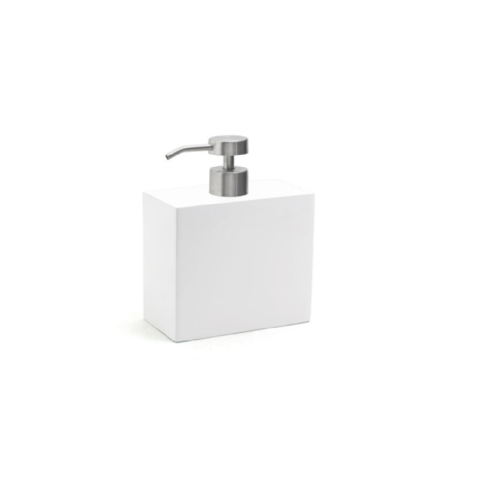 FOH RSP023WHT22 28oz New York Pump Snow With Low Profile Brushed Top Includes One RSP007BSS23 Low Profile Brushed Stainless Pump Top Silver