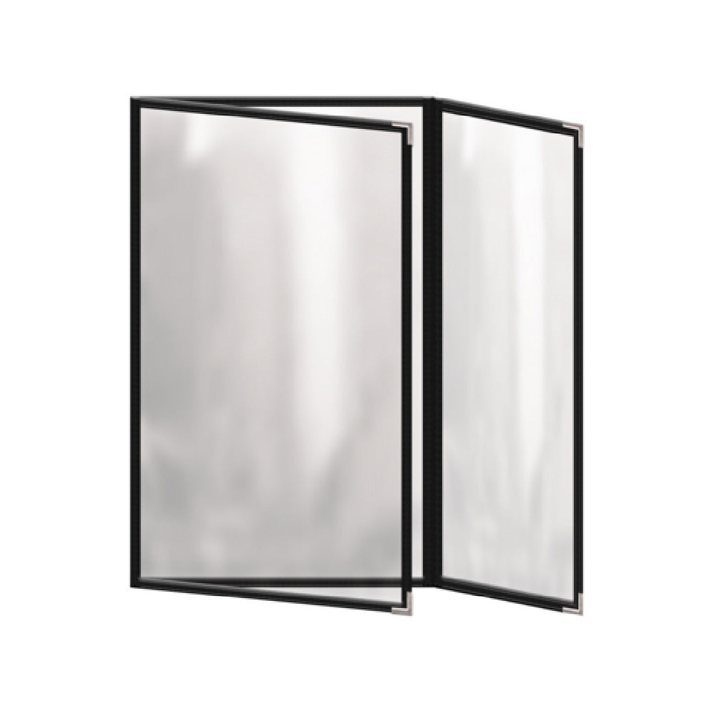 Risch TEDQ 8.5X14 Deluxe Clear Sewn Menu Cover 8-1/2" X 14" Triple