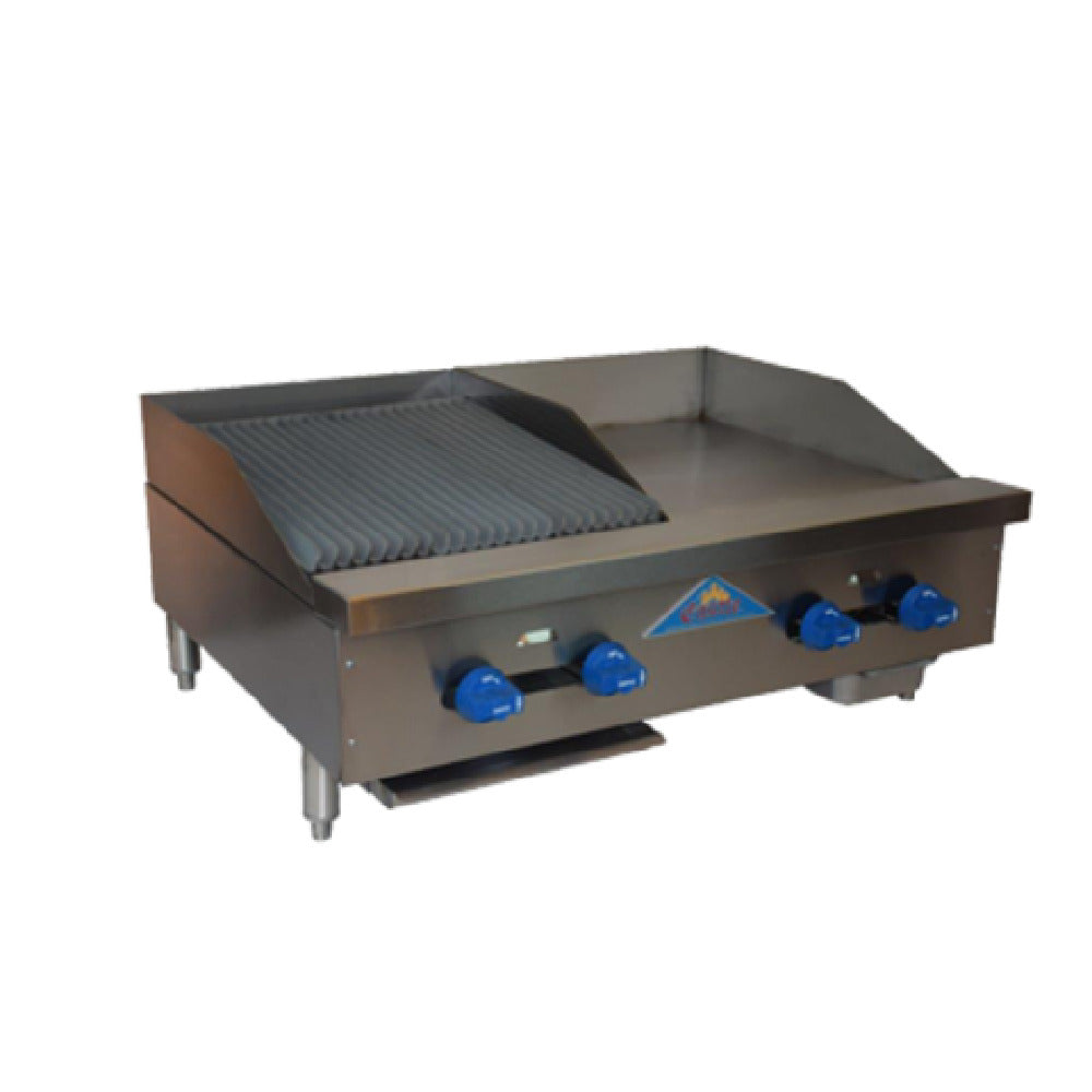 Comstock-Castle FHP36-18-1.5RB Char-Broiler/Griddle Combination Countertop Gas