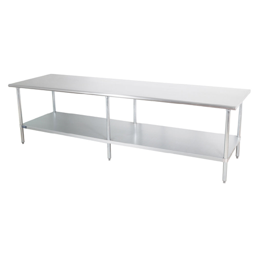Sapphire Manufacturing SMT-18108G Work Table 108"W X 18"D 18/400 Stainless Steel Reinforced Top