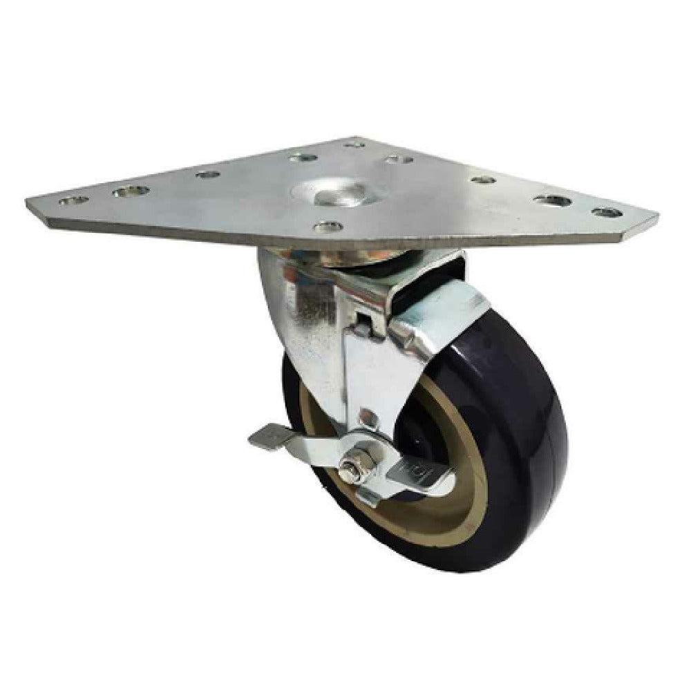 Sapphire Manufacturing SM-CS266 Triangular Plate Caster Multi-hole 5" Polyurethane Wheel