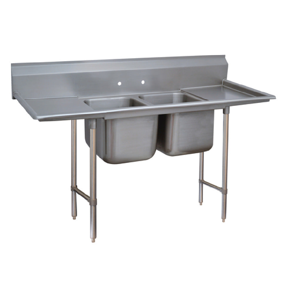 Advance Tabco 9-2-36-18RL Regaline Sink 2-compartment With Left & Right-hand Drainboards