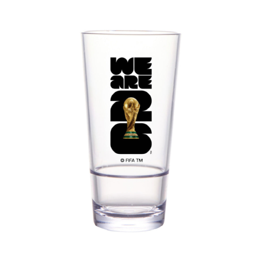 GET Enterprises S-18-FIFA26-LOGOCOLOR FIFA Stackable Glass 20 Oz (21 Oz Rim-full) 3.4" Dia. X 6.6" H.