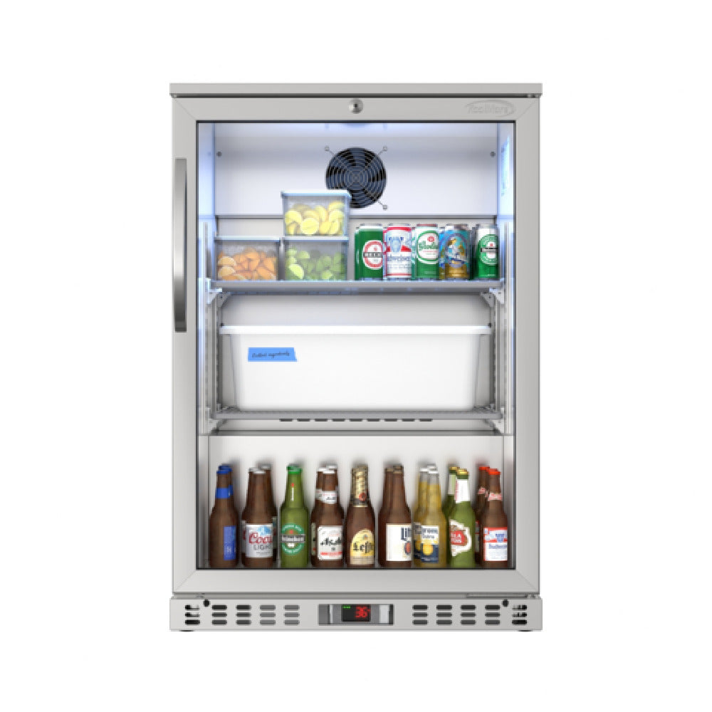 Koolmore BC-1DSW-SS - Back Bar Refrigerator, One-section, 23-3/5"W X 20-1/2"D X 35-2/5"H