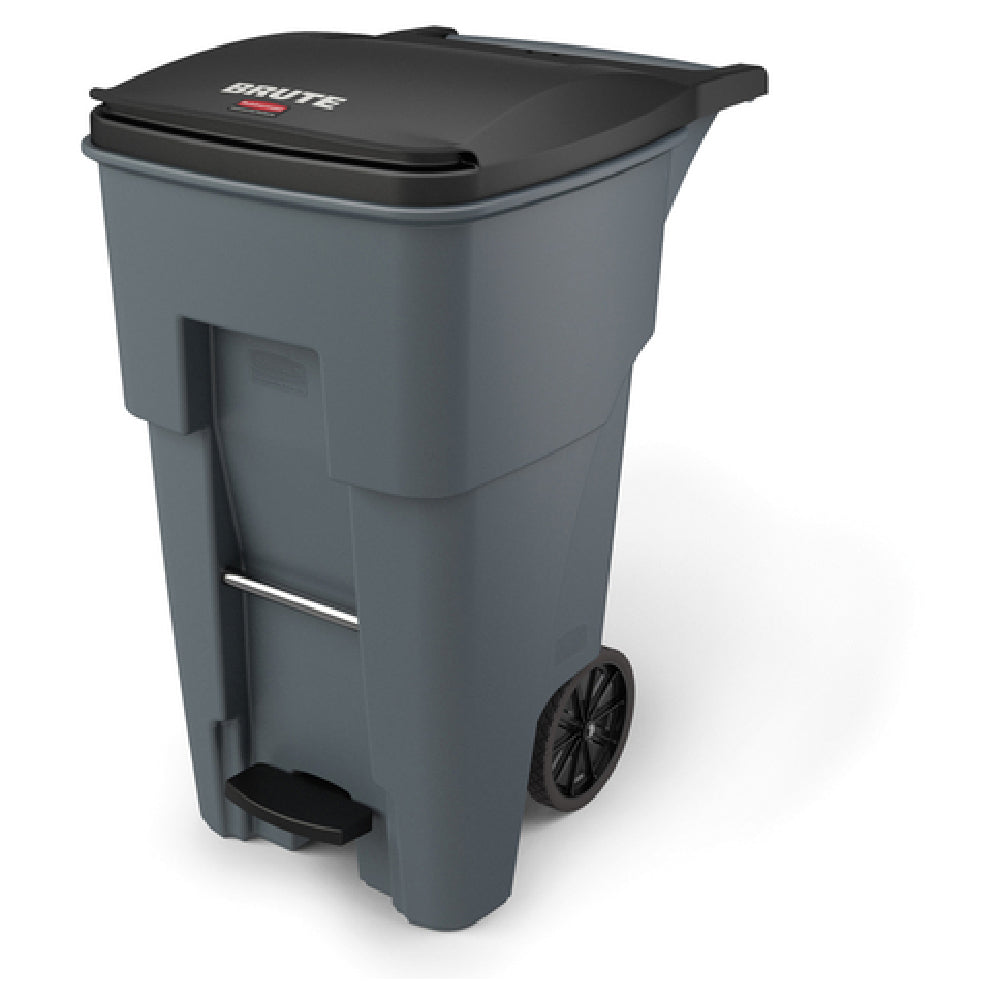 Rubbermaid 1971968 - BRUTE® Step-On Rollout Container, 65 Gallon Capacity, With Hinged Lid
