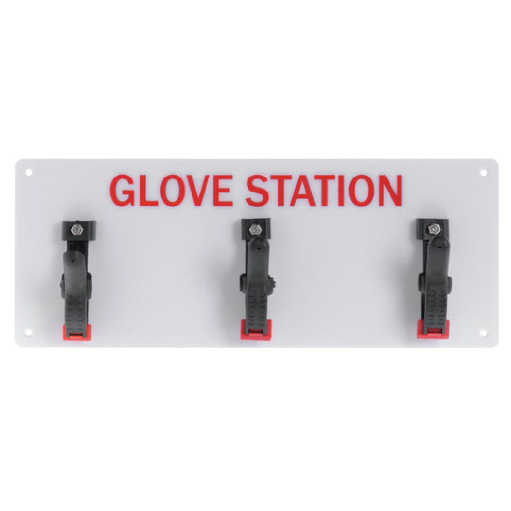 Hubert 49402 - Glove Station Organizer, 3-clip, Wall-mount