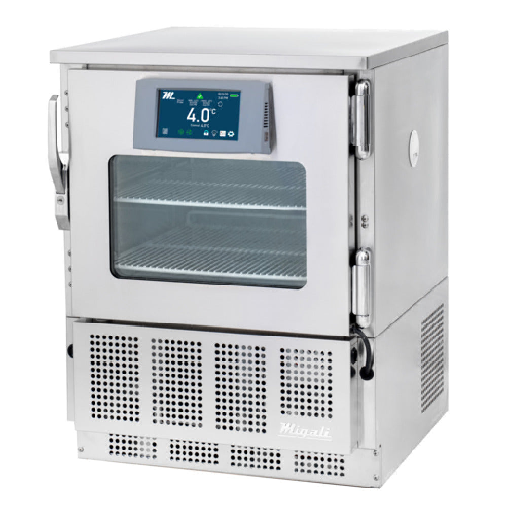 Migali Industries EVOX-U1RG-LB Medical-Grade Refrigerator 4.2 Cu. Ft. Capacity Single Glass Door