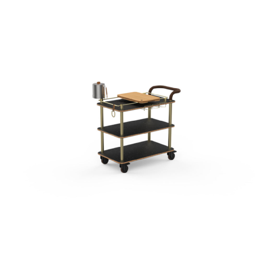 Steelite MGCRNX03MBXX Mogogo Buffet Solutions Roll'n Mixology Service Cart 41-1/2" X 21" X 40-1/2"H