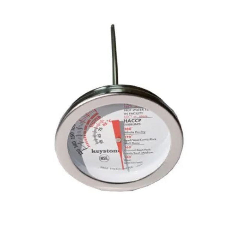 Hubert 43788 - Meat Thermometer, 5"W, Keystone Cookware