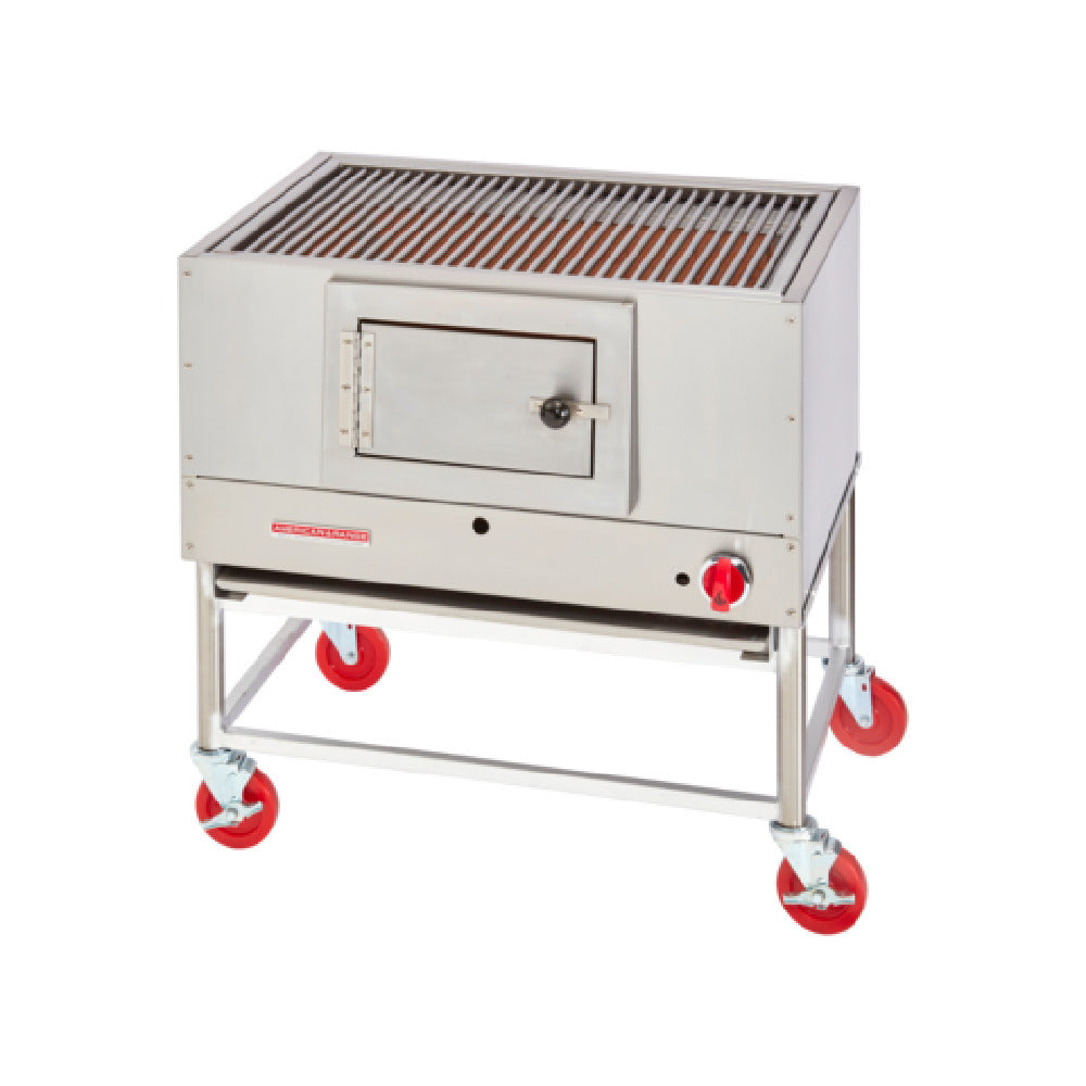 American Range AMSQ-30 - Wood Floor Model Broiler For Wood Or Charcoal, 30" Wide